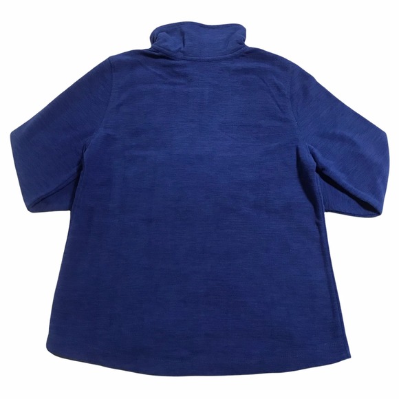 Tek Gear Petite Women's Active Fleece Pullover Sz S Blue Quarter Zip Sweatshirt - Picture 3 of 4